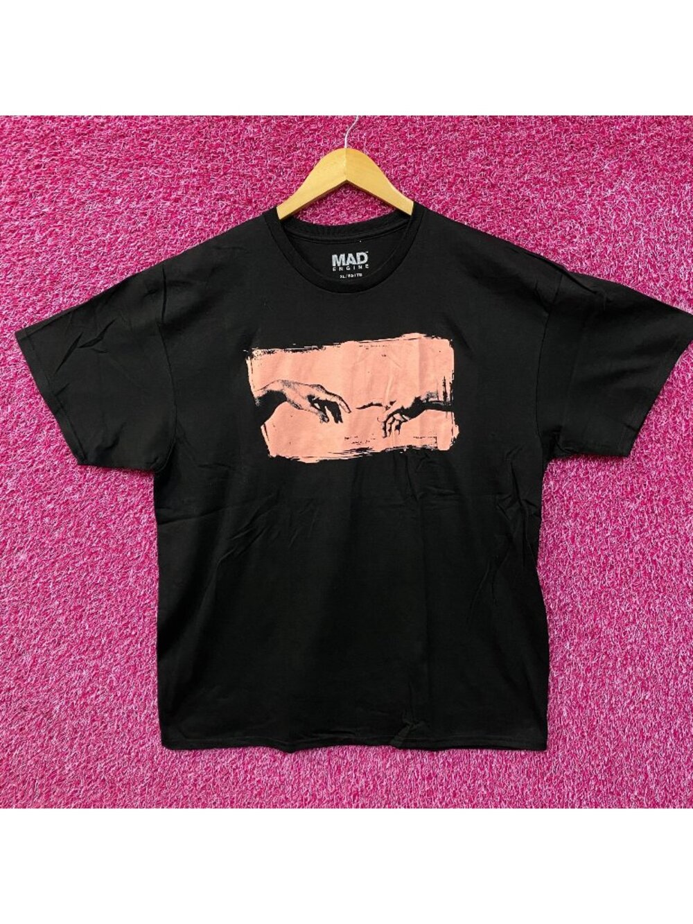 Mad Engine Michelangelo Adam Creation Art T-Shirt XL